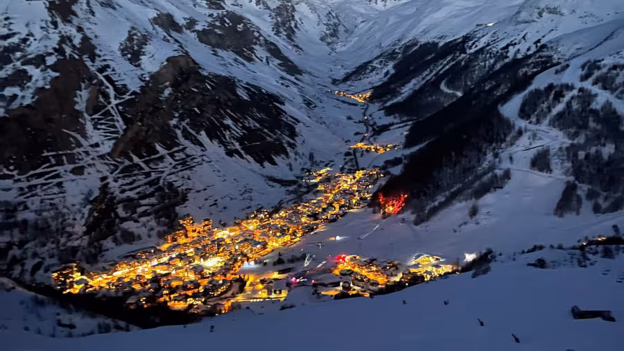 View of Val d’Isère from above